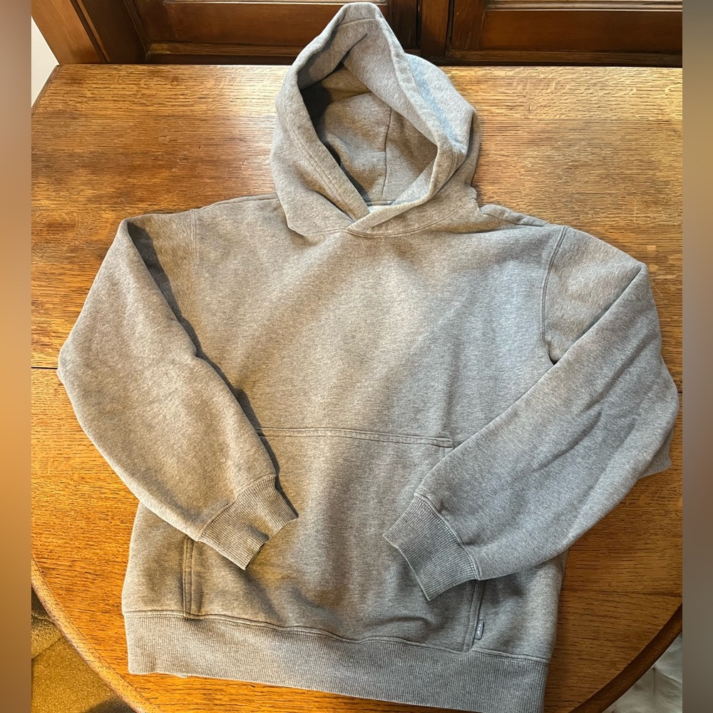 TNA Sweatfleece Pullover Hoodie - Gray, Oversized, Cozy, Fleece
